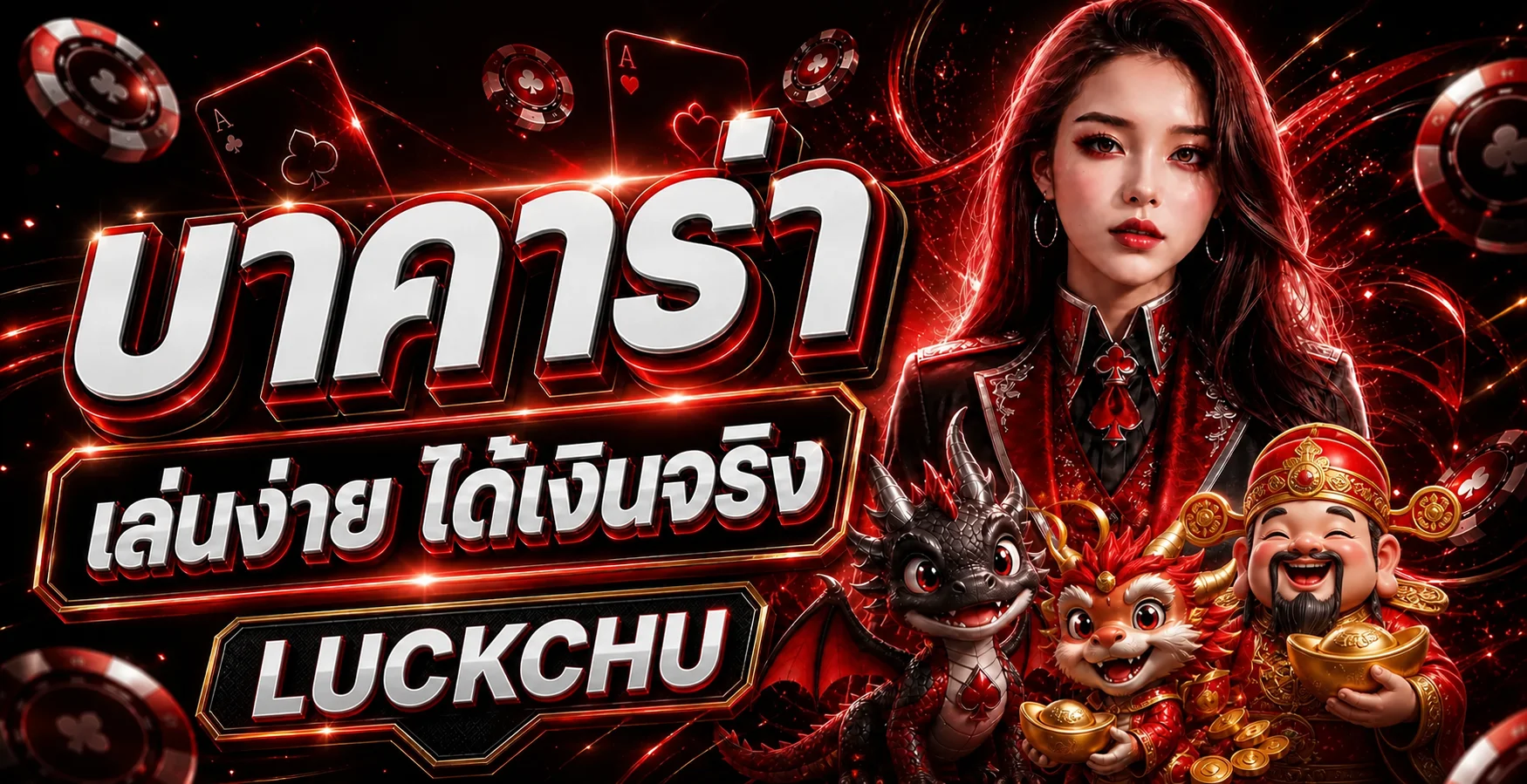 แบนเนอร์ LUCKCHU บาคาร่าออนไลน์และคาสิโนสด
